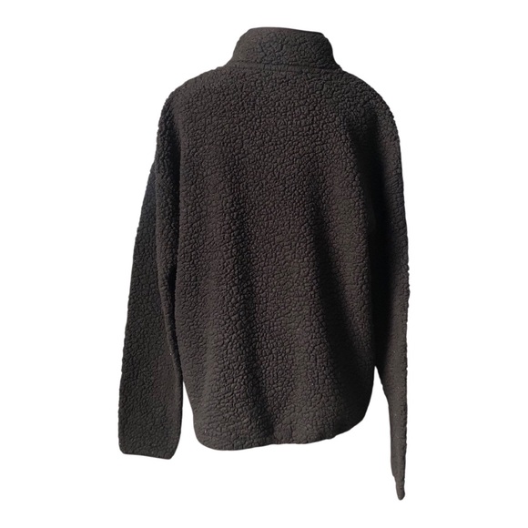 ▪️No Boundaries Juniors Half-Zip Faux Super Soft Black Sherpa Pullover XXL▪️ - Picture 4 of 12